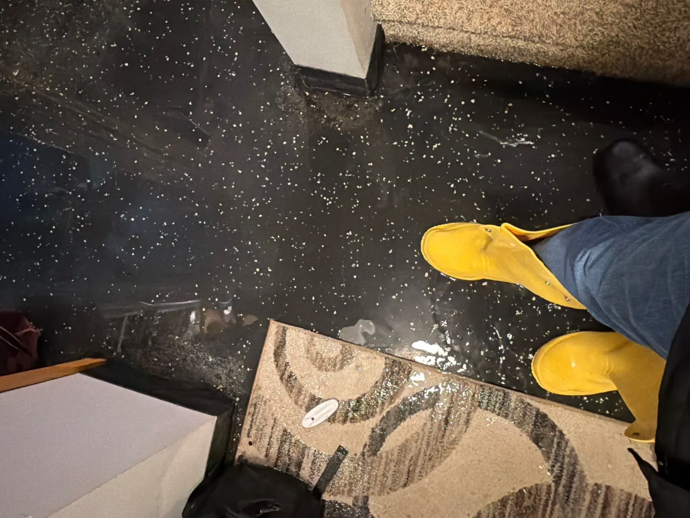 Flooded basement cleanup in Pendleton, Hamilton County